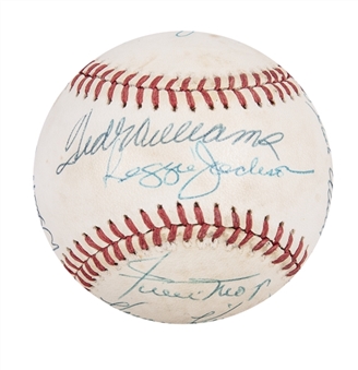 500 Home Run Club Multi-Signed OAL Brown Baseball With 11 Signatures (JSA)